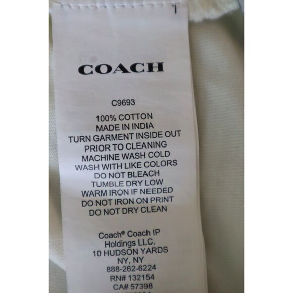 Coach C9693 Men's Sz Large Bright White Essential S/S T-Shirt - Picture 6 of 7